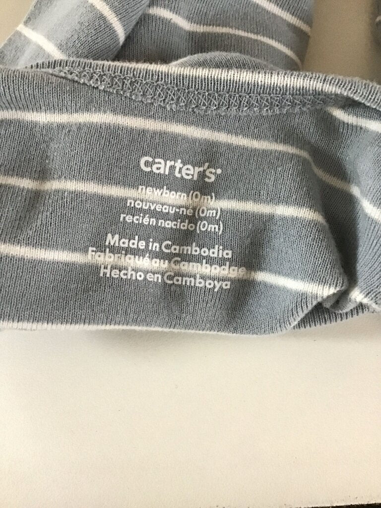 Carter's Newborn Long Sleeve Striped Romper