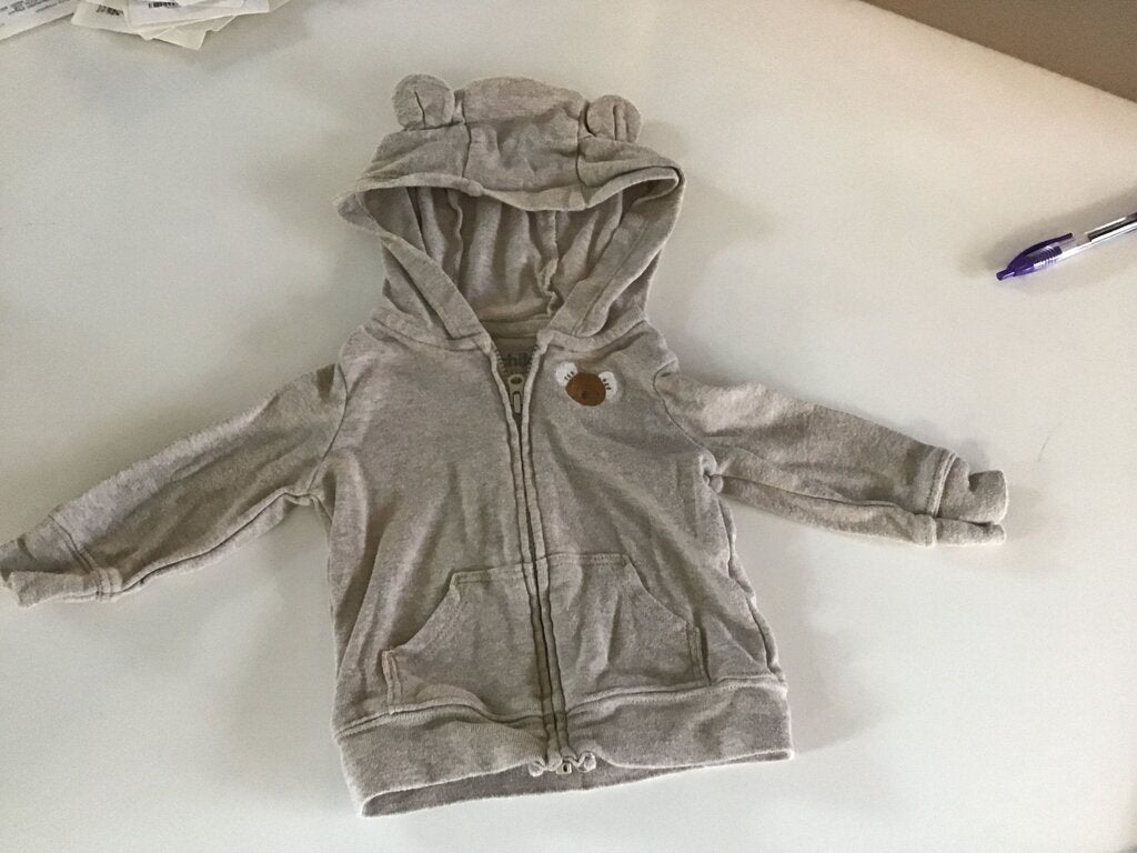Child of Mine Gray Zip-Up Hoodie for Infants