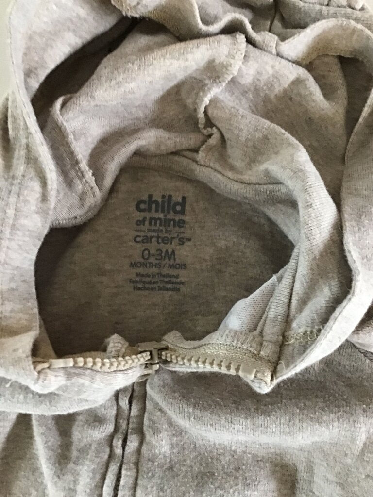 Child of Mine Gray Zip-Up Hoodie for Infants