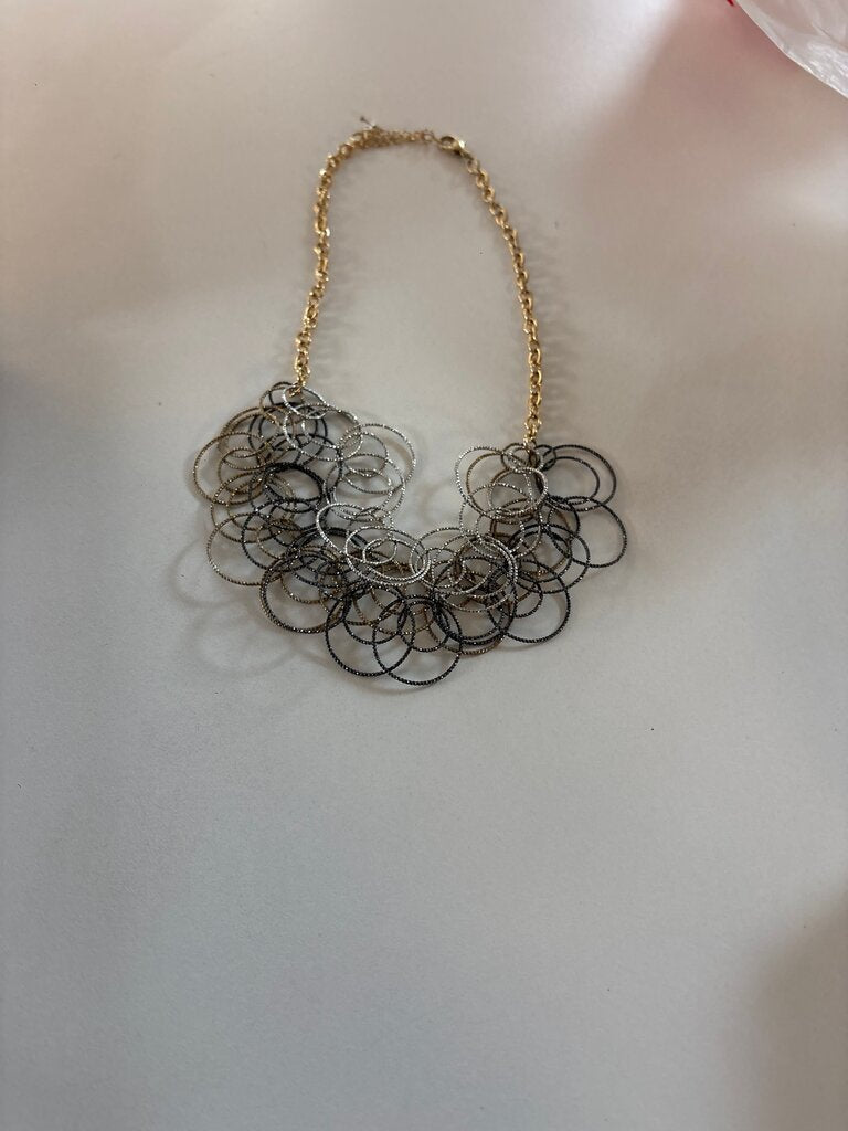 Layered Circle Statement Necklace