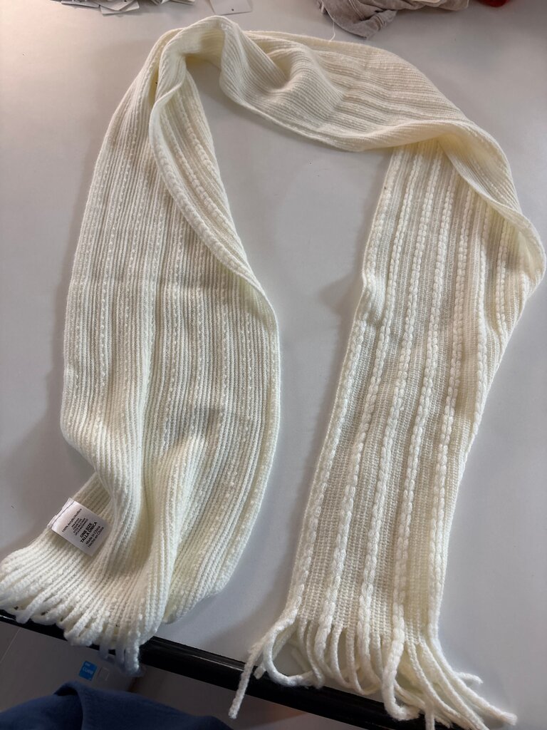 White Knit Scarf