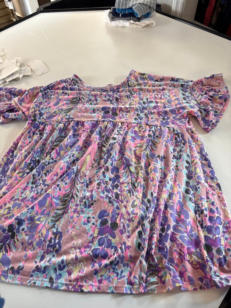Colorful Floral Short Sleeve Top