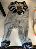 Kids Headquarters Football Themed Footed Pajamas
