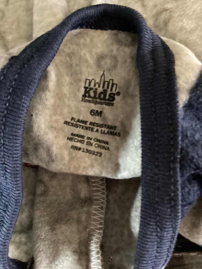 Kids Headquarters Football Themed Footed Pajamas