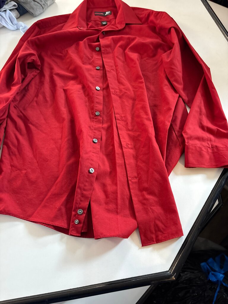 J. Ferrar Slim Red Button-up Shirt