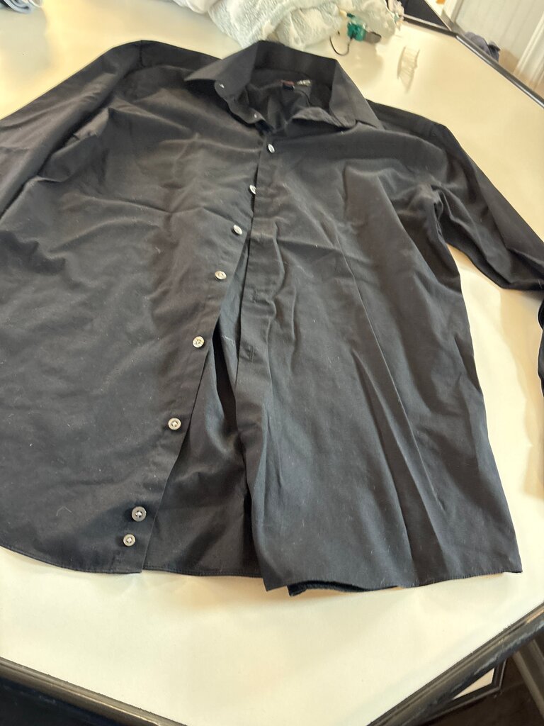J.Ferrar Slim Fit Black Dress Shirt