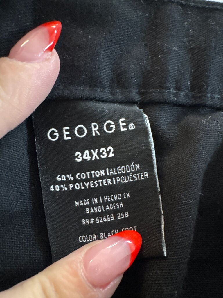 George Black Pants 34X32