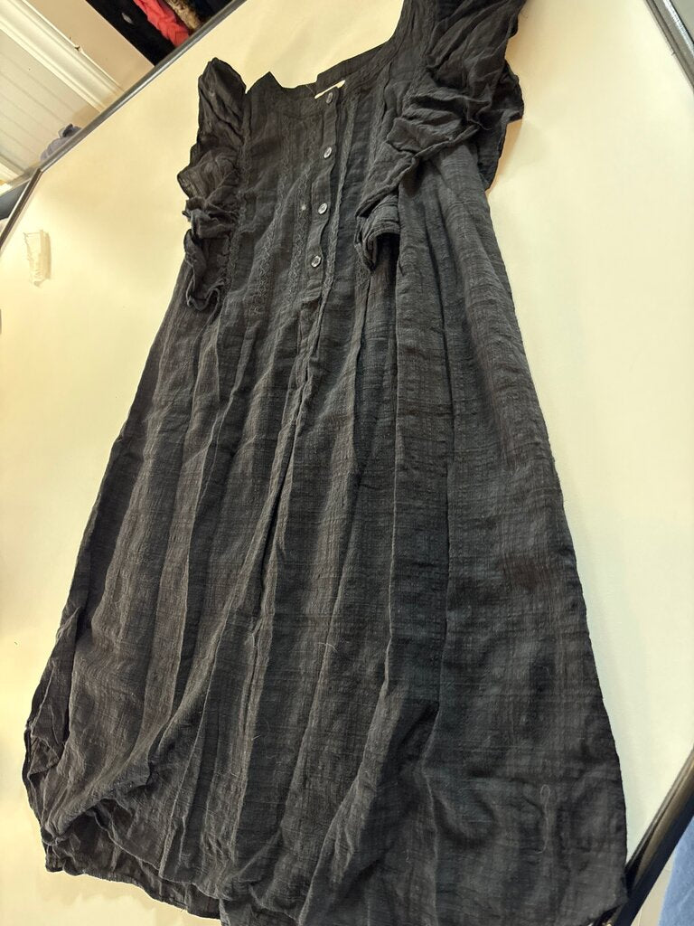 Max Studio Black Button-Up Dress