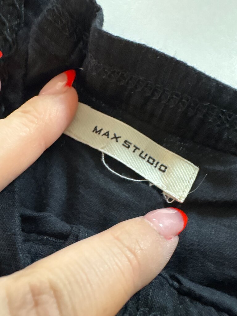 Max Studio Black Button-Up Dress