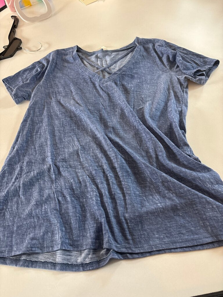 Soft Blue V-Neck T-Shirt