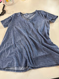 Soft Blue V-Neck T-Shirt