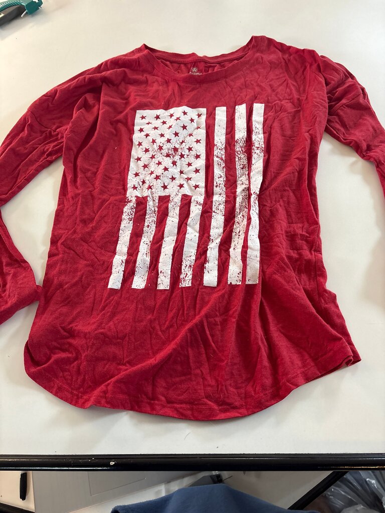 Top of the World Long Sleeve American Flag Shirt