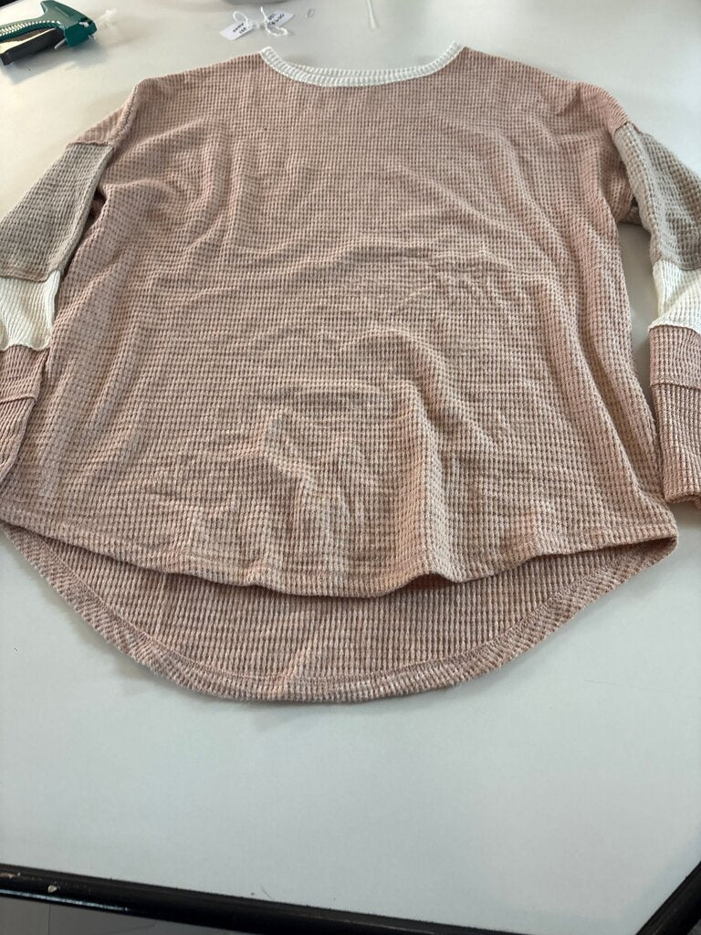 SO Waffle Knit Long Sleeve Top