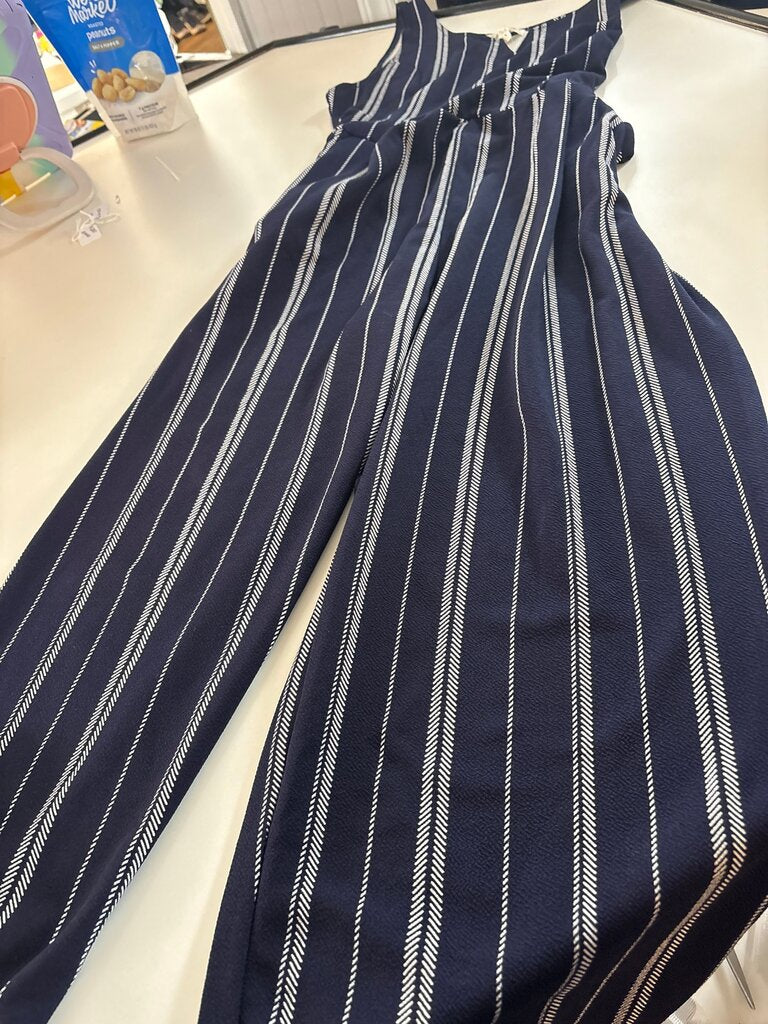 Navy Striped Jumpsuit