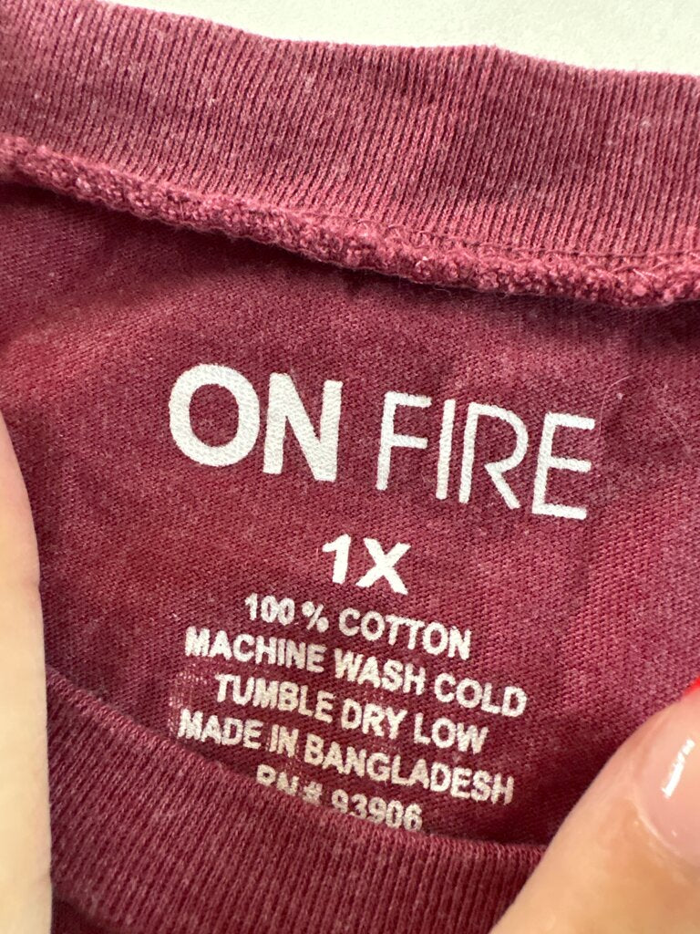 On Fire Long Sleeve Shirt with Smile Design