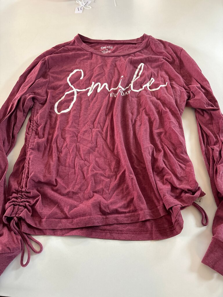 On Fire Long Sleeve Shirt with Smile Design