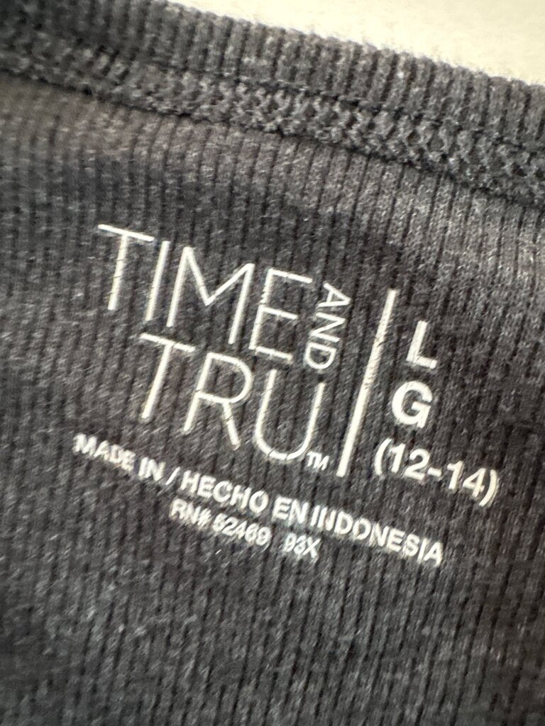 Time and Tru Long Sleeve Henley Shirt
