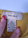 Diana Belle Women's Yellow Sleeveless Top