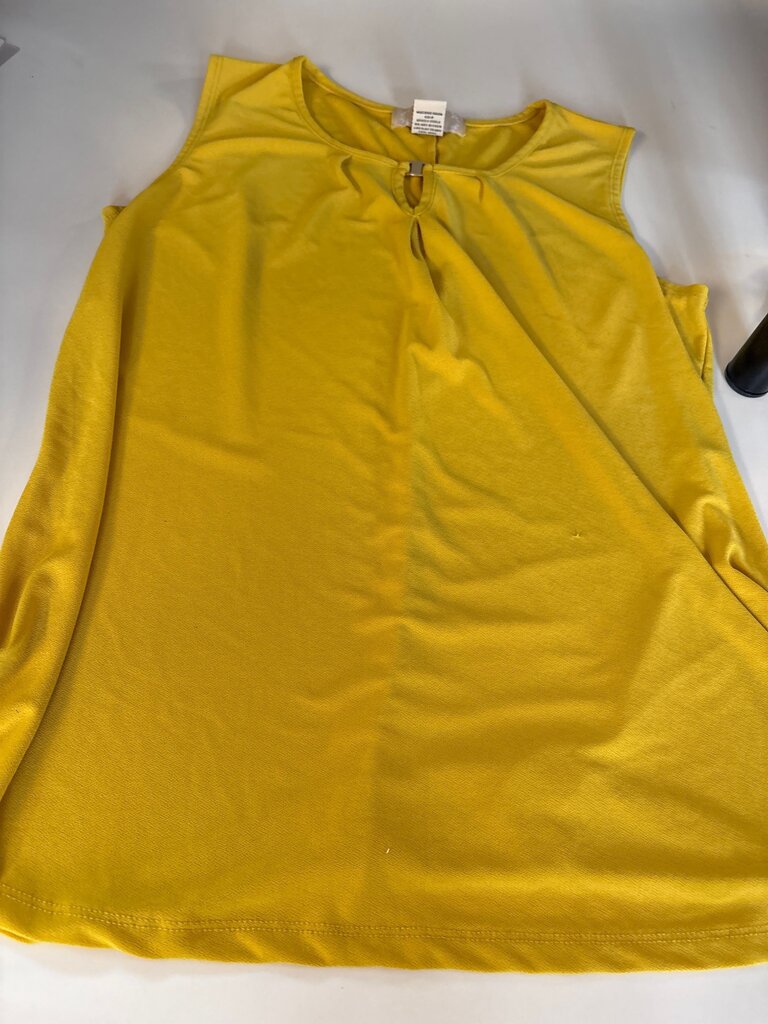 Diana Belle Women's Yellow Sleeveless Top