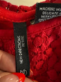 New Directions Red Lace Top