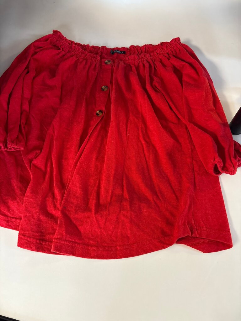 Storybuk Red Off-Shoulder Blouse
