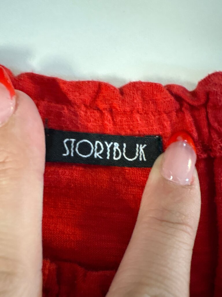 Storybuk Red Off-Shoulder Blouse
