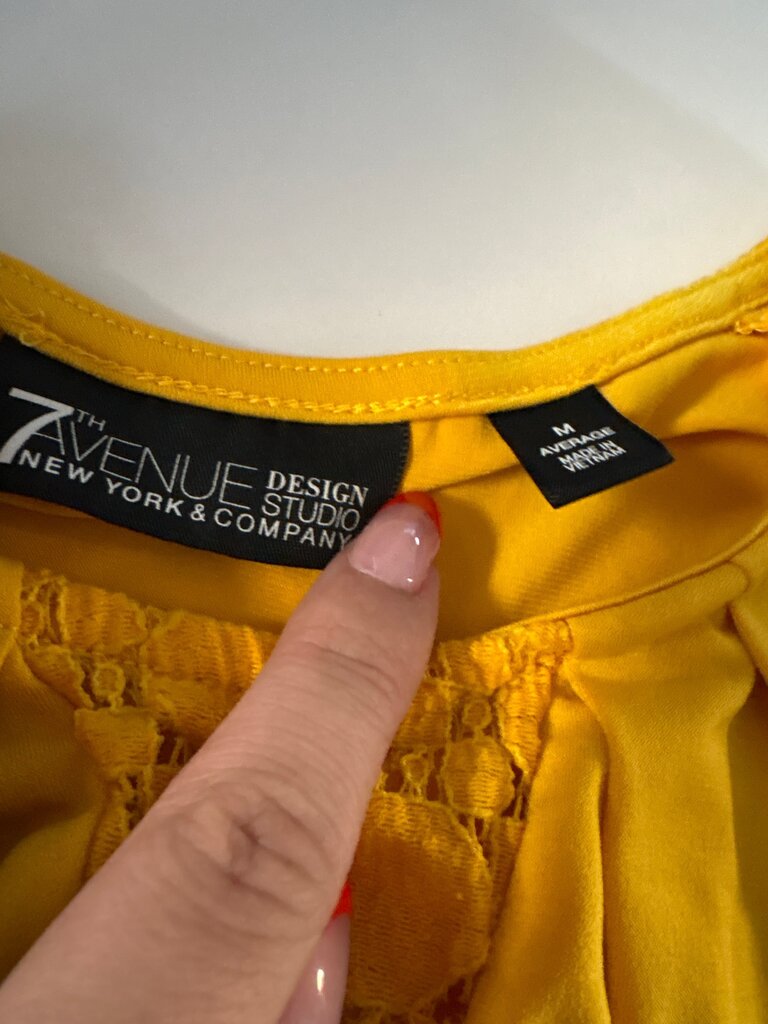 7th Avenue Design Studio Yellow Top