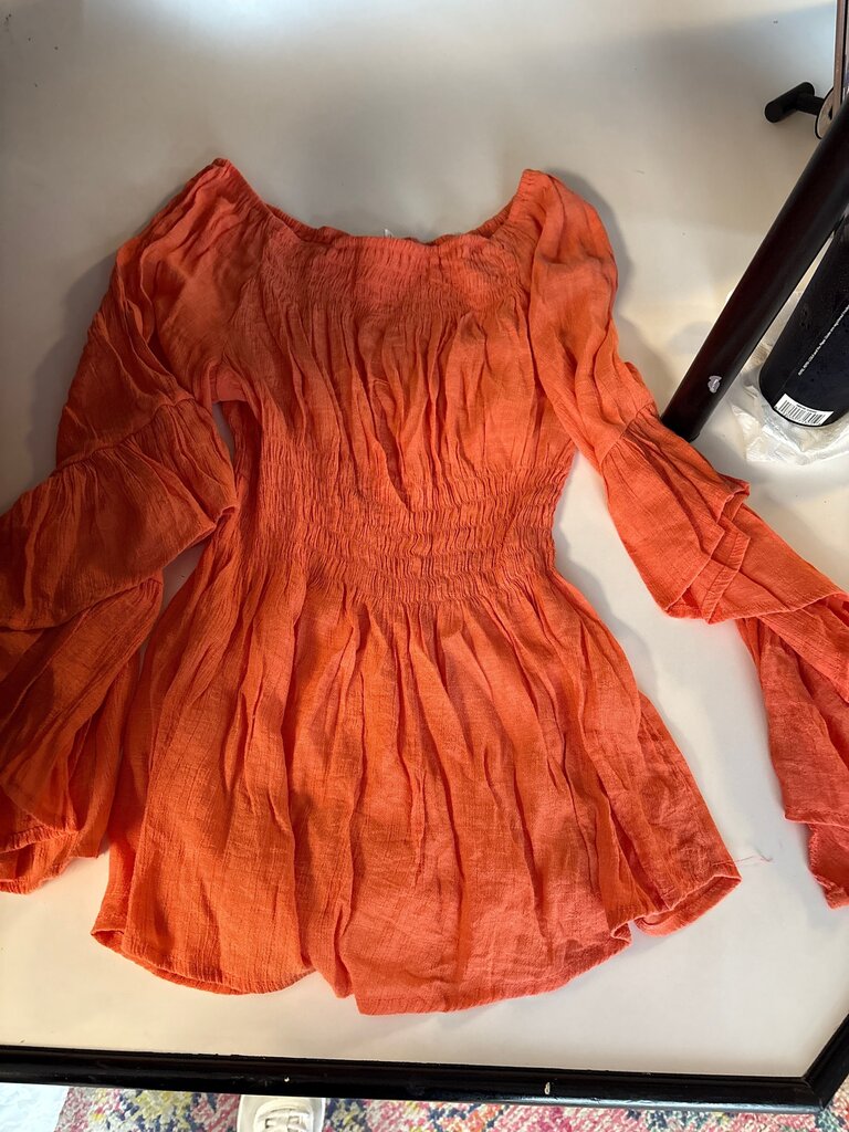 Orange Off-Shoulder Blouse