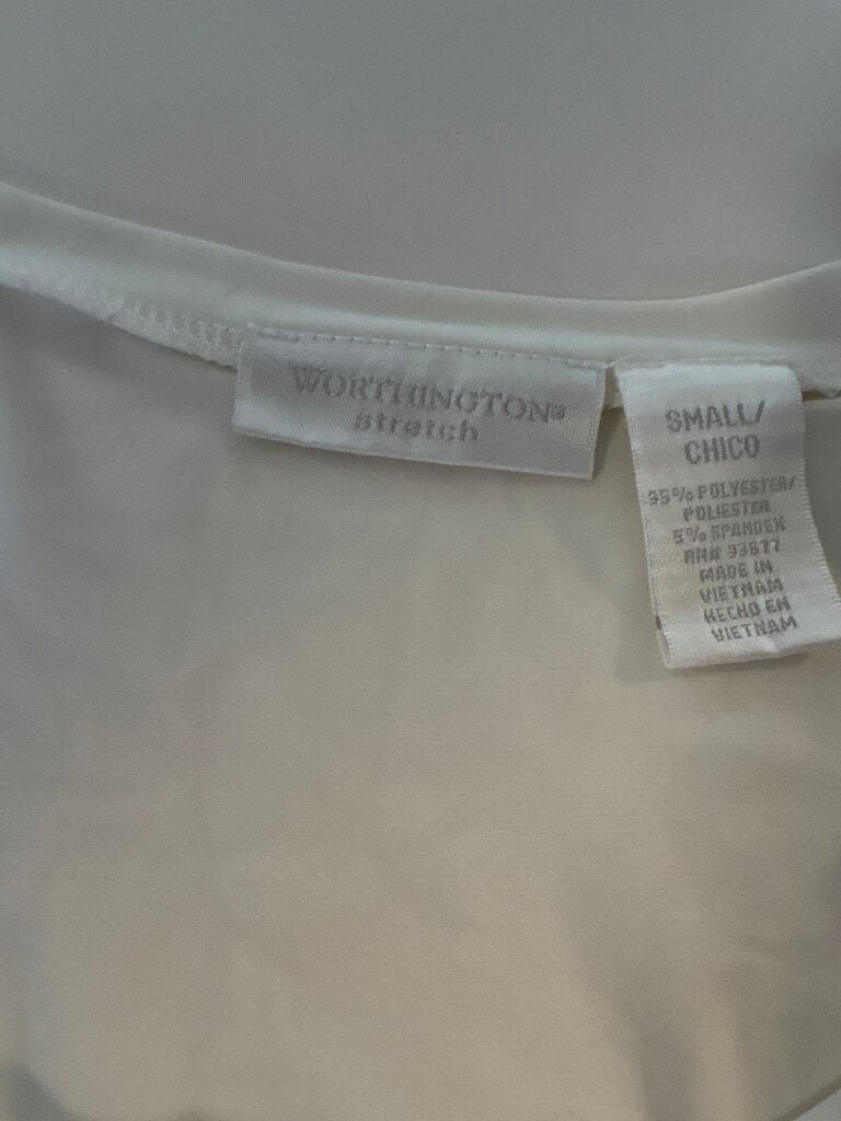 Worthington White Puff Sleeve Top