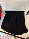Faith and Joy Women's Black and White Top