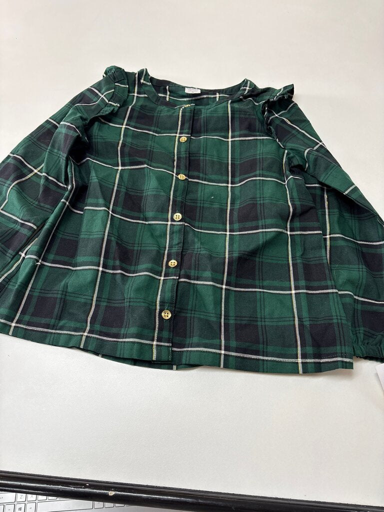 Carter's Kid Green Plaid Button-Up Shirt