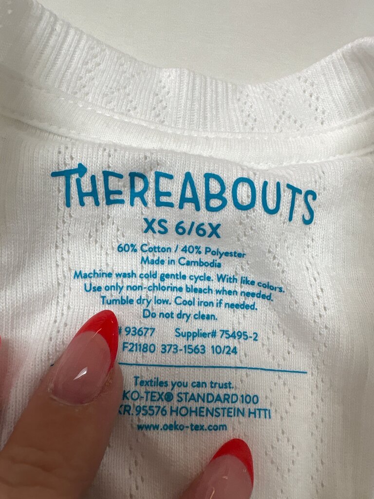 Thereabouts Girls' White Short Sleeve Top