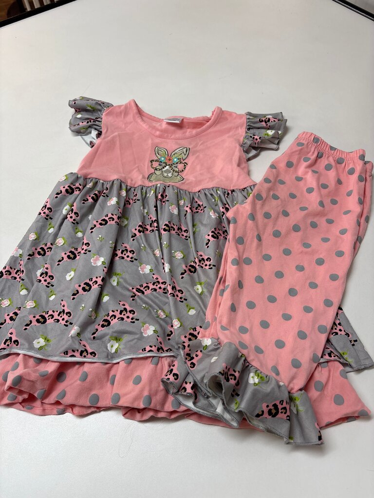 Girls' Pink Bunny Pajama Set