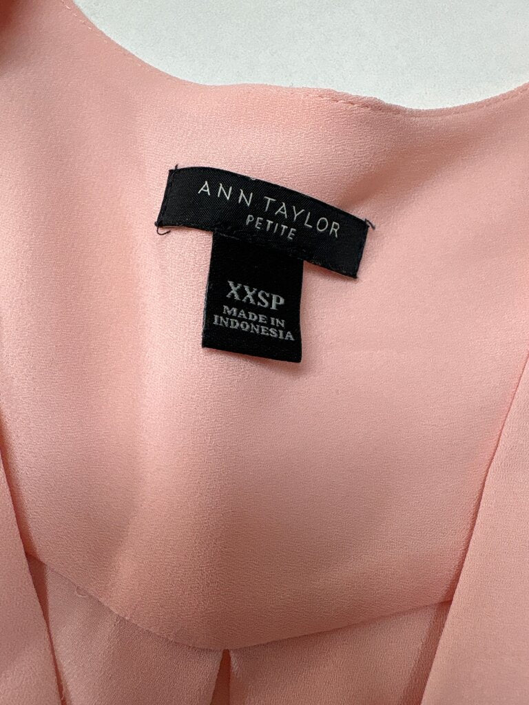 Ann Taylor Petite Pink Sleeveless Top