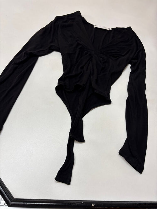 ASTR The Label Black Long Sleeve Bodysuit