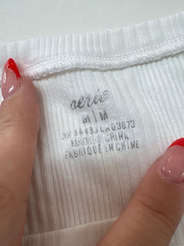 Aerie Ribbed Long Sleeve Crop Top