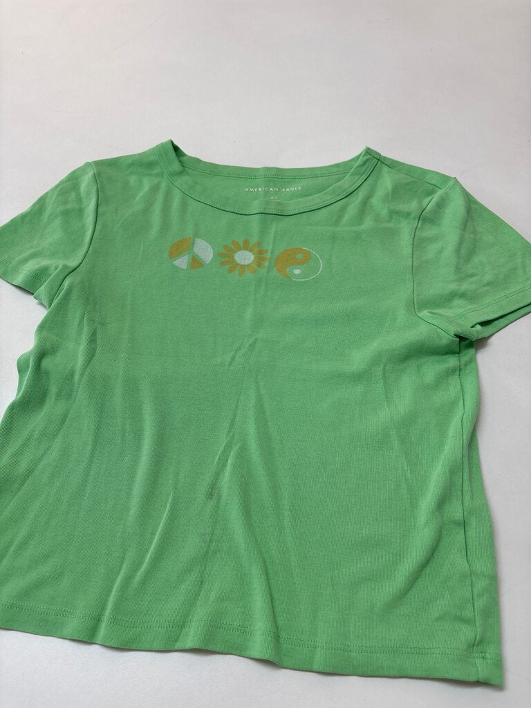 American Eagle Green Graphic Tee
