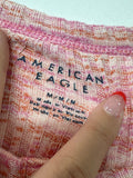 American Eagle Women's Pink Henley Top