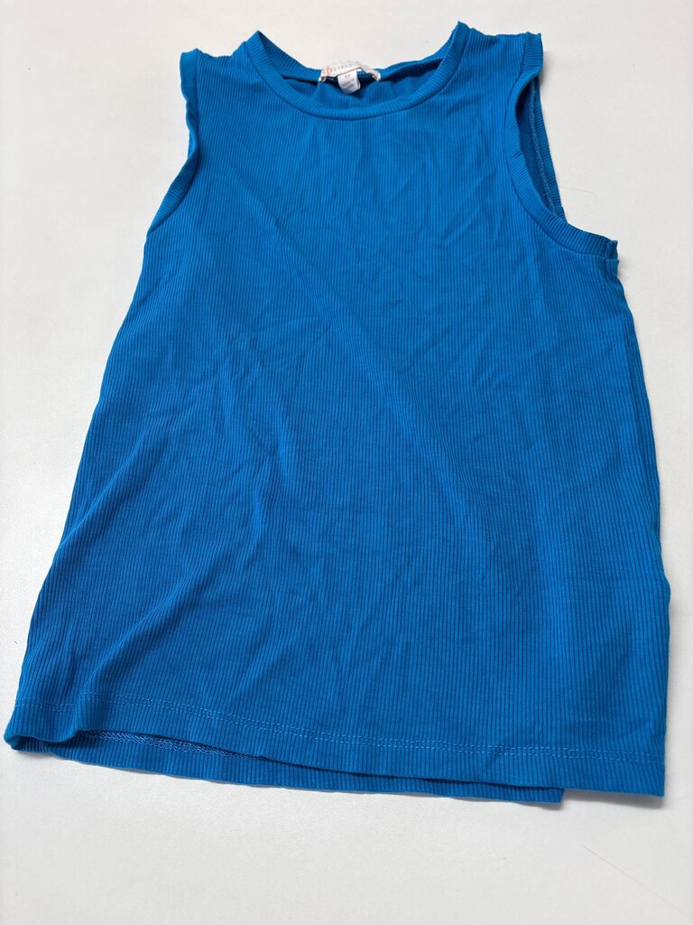 Blue Ribbed Tank Top