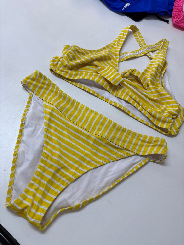 Cupshe Yellow Striped Bikini Set
