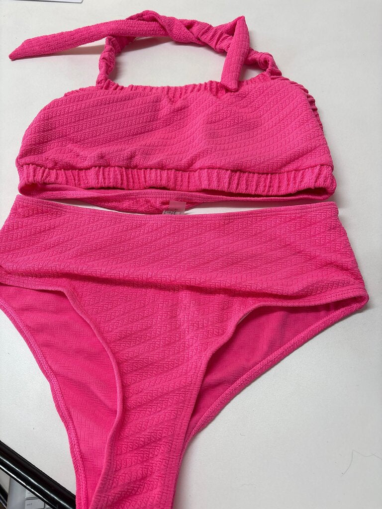 Bright Pink Two-Piece Swimsuit