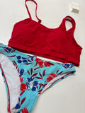 CUPSHE Women's Floral Two-Piece Swimsuit