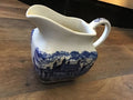 Antique Blue and White Ceramic Pitcher