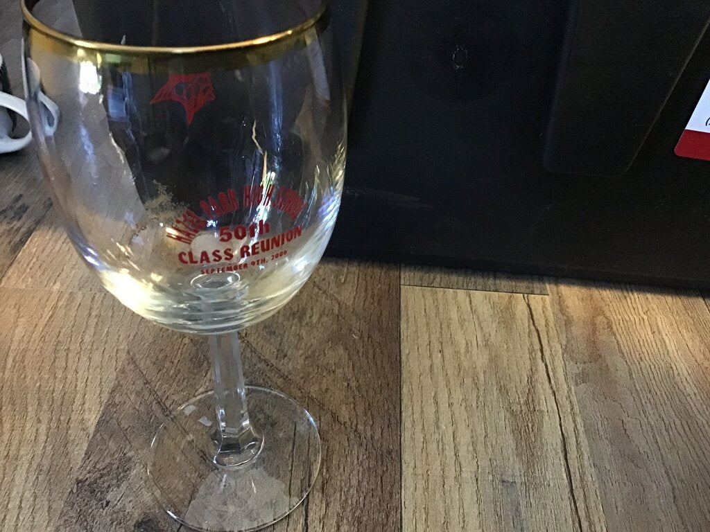 50th Class Reunion Wine Glass