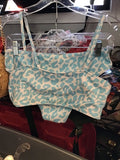 Girls' Blue Leopard Print Swimsuit