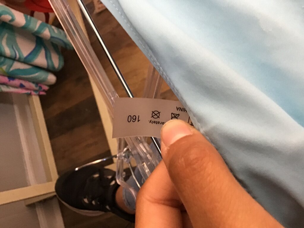 Girls Blue Floral Swim Set