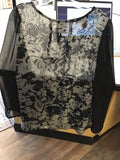 Mandy Evans Women's Black Floral Top