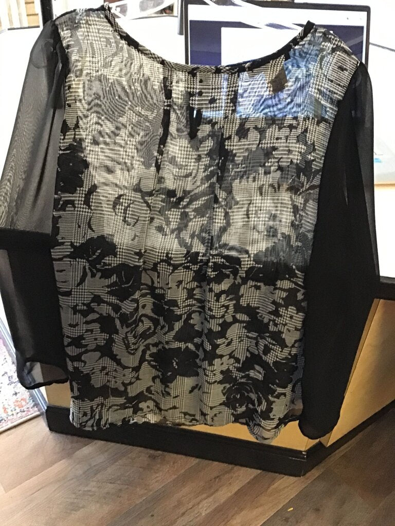 Mandy Evans Women's Black Floral Top