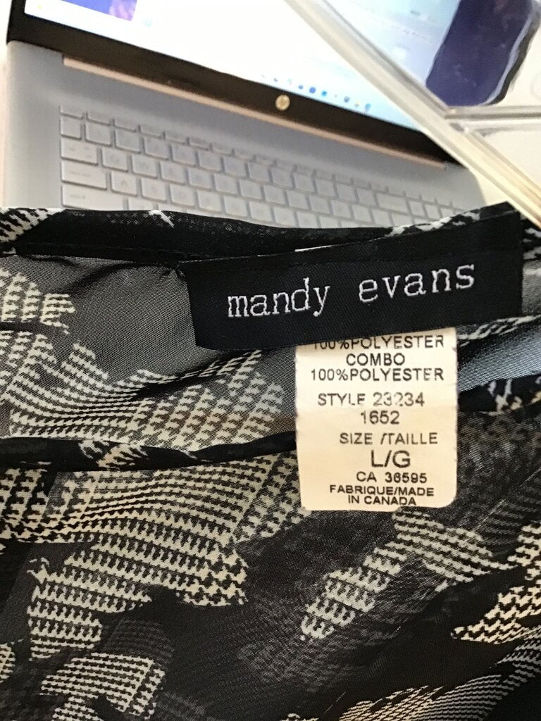 Mandy Evans Women's Black Floral Top