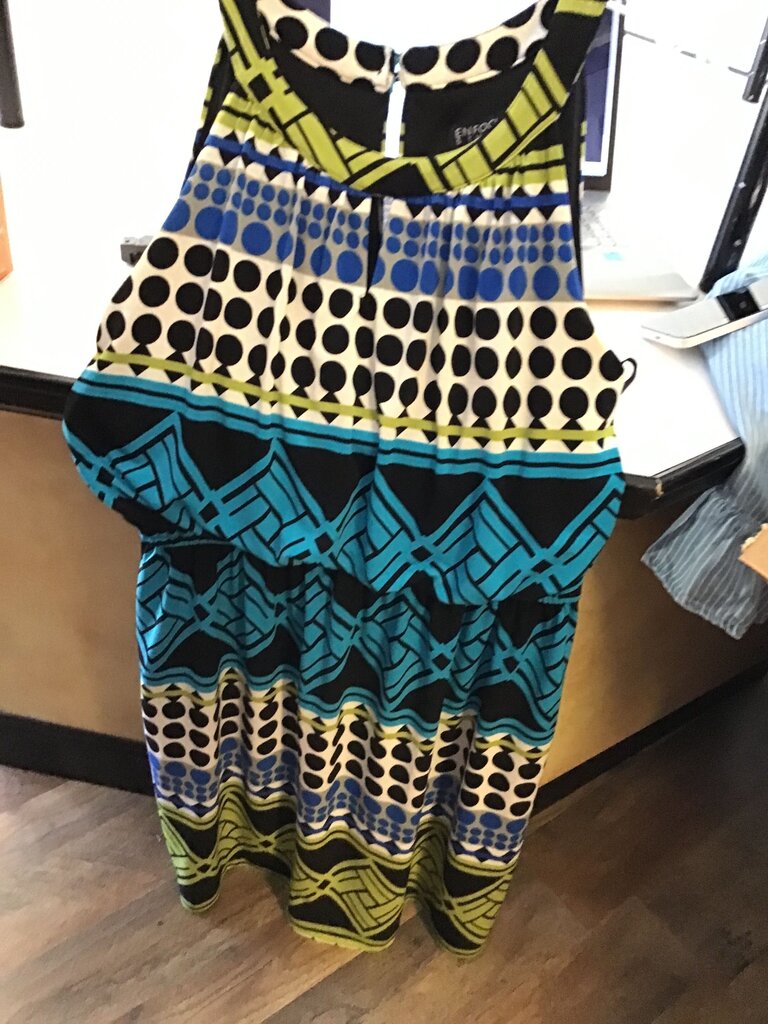Colorful Geometric Print Dress